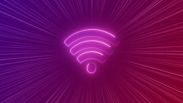 istock Wifi Sign In Neon Color, 4K Loop - 4K Stok photo 2207965586