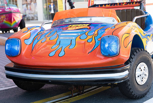 06/04/2023 Shizukuishi, Iwate. Custom and classic car enthusiasts meet up in a rural car park to show off their cars and see other classic and custom cars from around Japan.