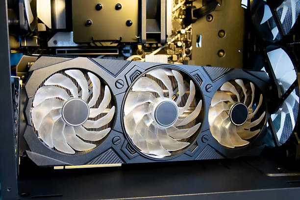 istock A modern and powerful video card or graphics card in a computer. 2207966476