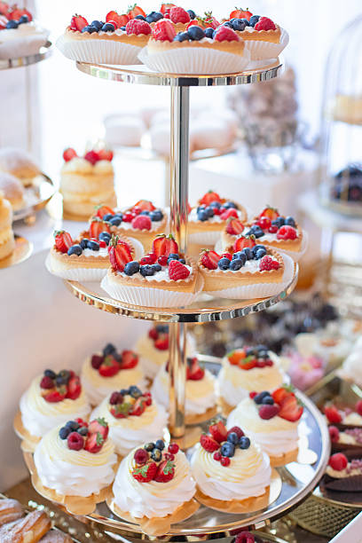 istock Crunchy Tartlets Filled with Cream – Luxurious Mini Wedding Desserts 2207969662