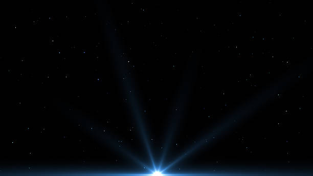istock Blue light beam animation -4K Stok video 2207973059