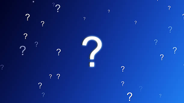 istock Question mark particle appear slow float and faded with bubbles on the dark blue background - 4K Stok photo 2207973073