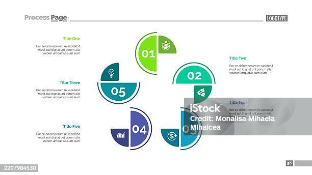 Cycle Chart With Five Elements Template Stock Illustration - Download ...