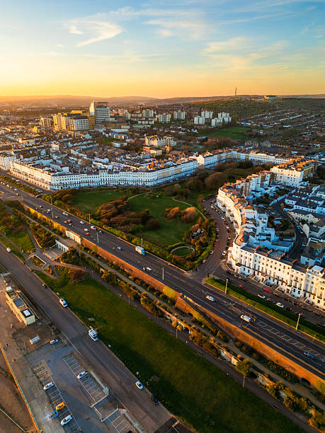 istock Aerial view of Regency architecture on seafront in Brighton, UK 2207988688