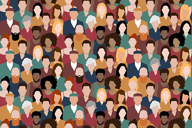 istock Seamless vector diversity and inclusion background set of different people in pastel colors. 2207993633