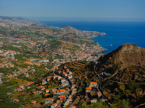 High angle view of Funchal in Madeira
