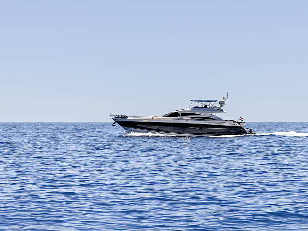 istock Speedboat racing along the open sea 2208000944