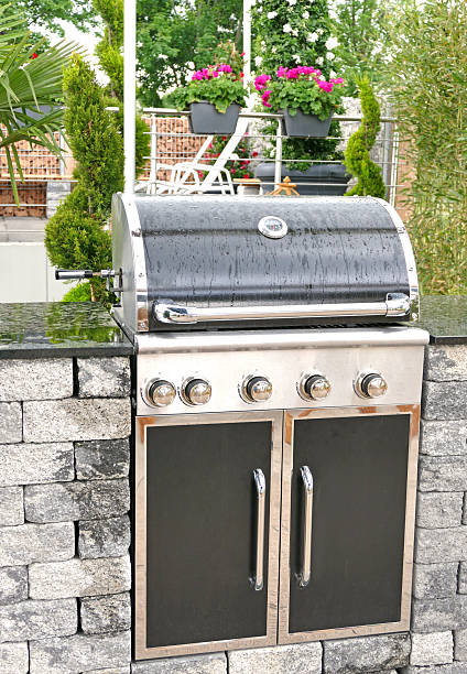 istock Outdoor kitchen in the garden 2208001565