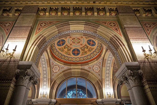 istock Chernivtsi National University Three Hierarchs Church ceiling interior, Ukraine. 2208004301