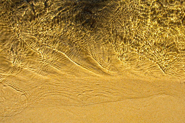 istock Sand on the beach with moving water from the sea. 2208011494