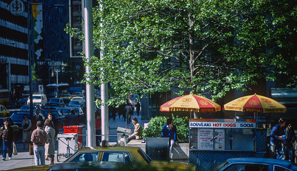 NYC-1984-35mm-Kodachrome-Hot Dog Stand
