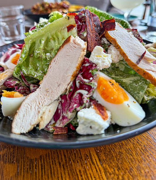 Closeup of hearty Cobb Salad