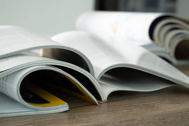 istock Magazines publication Newspaper and journal books: background and catalog design; article magazine press; newspaper media book knowledge; document advertising datum textbook 2208028654