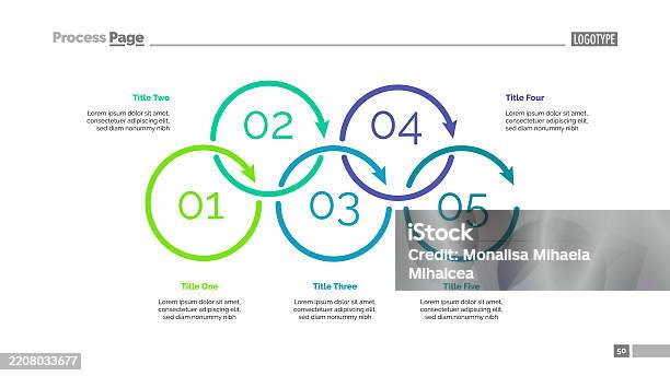 Process Elements Drawing Process Diagram With Five Elements Slide Stock Illustration - Download ...