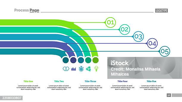 Key Step Chart Step Chart With Five Elements Template Stock Illustration - Download ...