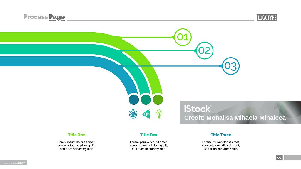 System Step Chart Step Chart With Three Elements Template Stock Illustration - Download ...