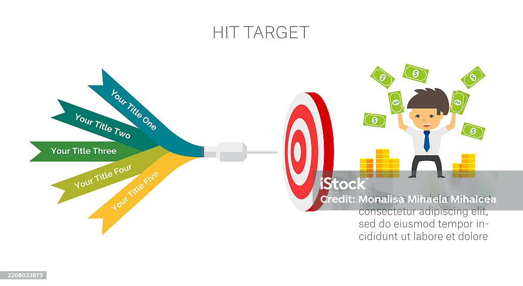 Target Infographics With Five Elements Stock Illustration - Download ...