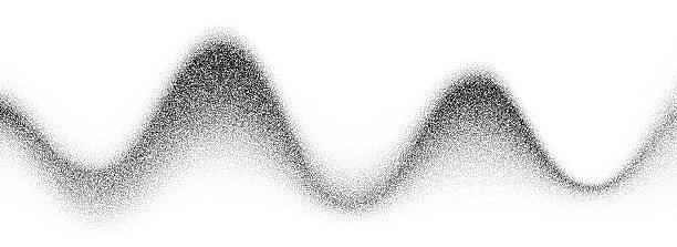 Black grain wavy gradient texture. Stippled flowing grit background. Grungy noisy dot work wallpaper for banner, poster, brochure. Vector curvy sand dune backdrop with speckles, particles, granules Black grain wavy gradient texture. Stippled flowing grit background. Grungy noisy dot work wallpaper for banner, poster, brochure. Vector curvy sand dune backdrop with speckles, particles, granules powder dissolve liquid stock illustrations