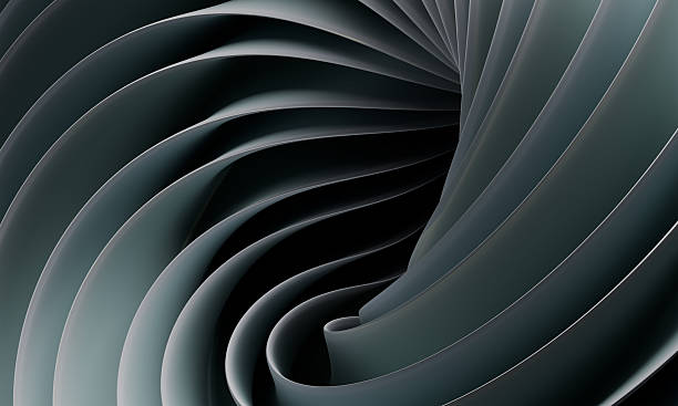 istock Modern Metallic Swirl Texture with Flowing Curved Lines 2208040233