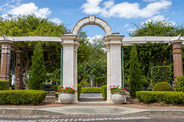 istock Garden entrance stone arch 2208040418