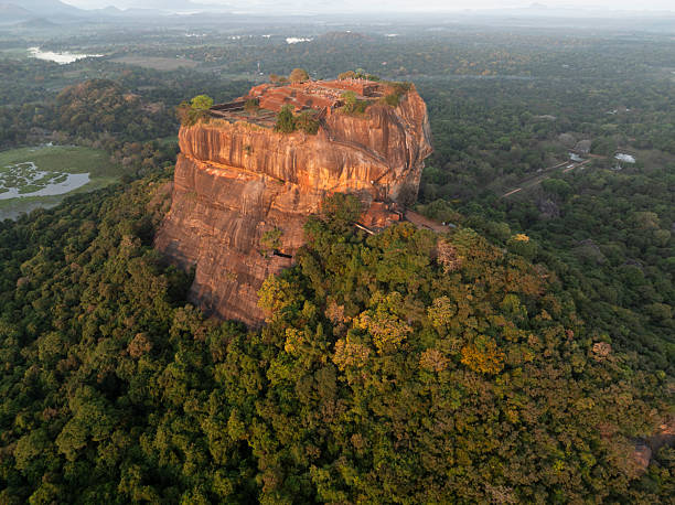 istock Sigiriya rock from aerial view 2208041100
