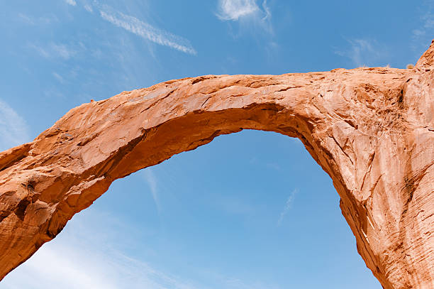 Expansive Moab Arch Stretching Across the Desert Sky in Moab, Utah, United States