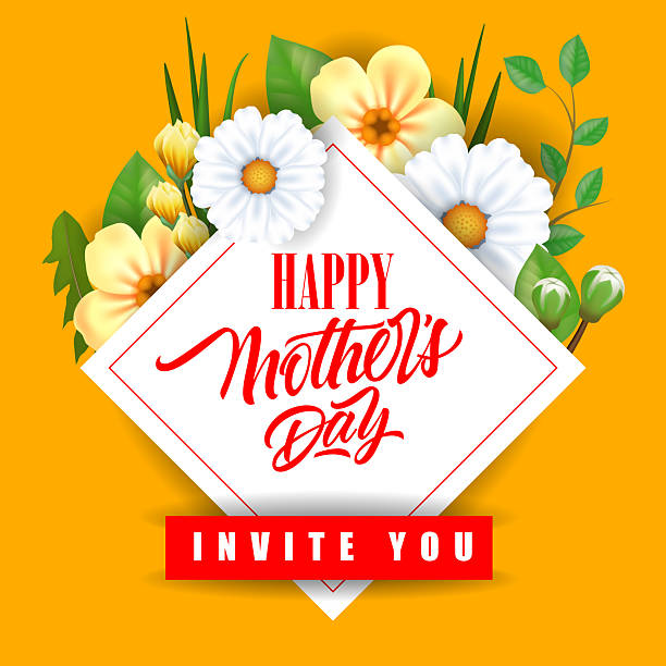 istock Happy Mother Day Invite You lettering with flowers 2208045309