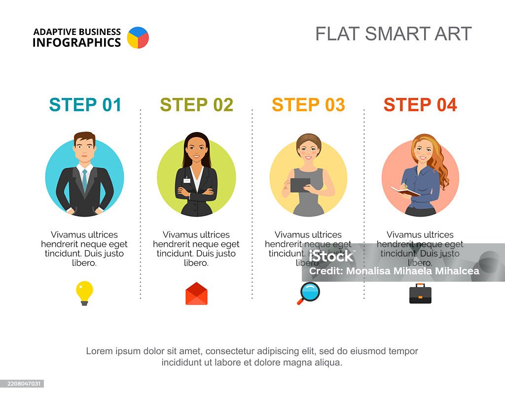 Step By Step Guide Slide Template Stock Illustration - Download Image ...