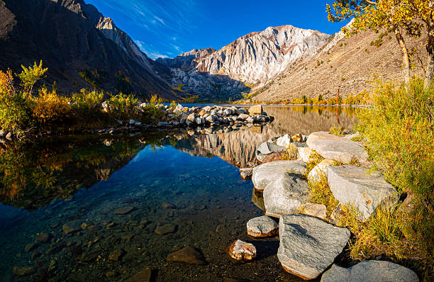 istock Fall Color on Convict Lake With Laurel Mountain and Sevehah Cliff 2208047421