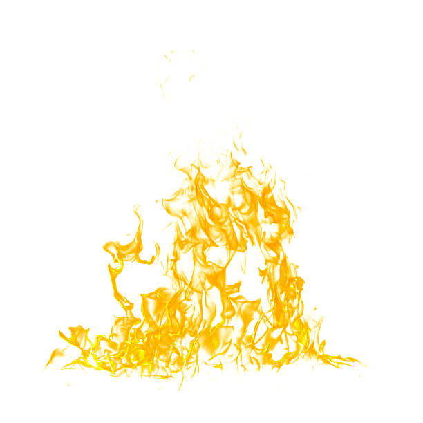 istock Abstract flames collection isolated on white background. Burning effect. Flames in the night sky. 2208050704