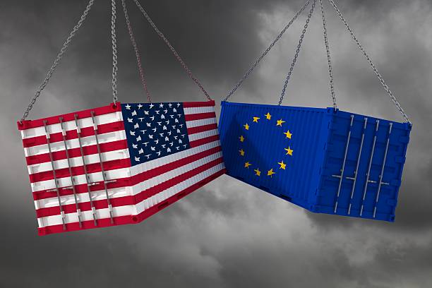 istock US tariff on EU European product import trade war cargo shipping container 2208061553