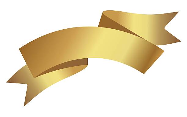 istock Blank Gold award Ribbon Template. Empty Gold Ribbon and Label Design. Gold award, luxury label, badge premium quality certificate ribbon. Golden award ribbon banner for text. Vector 2208062090
