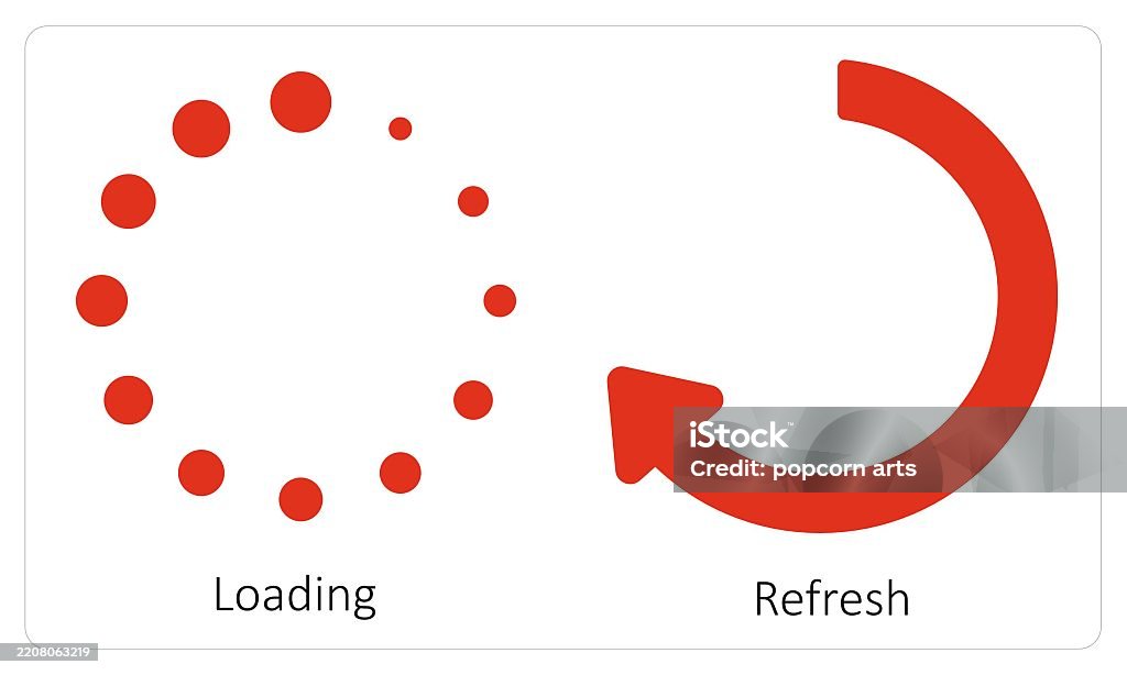 Loading And Refresh Stock Illustration - Download Image Now ...