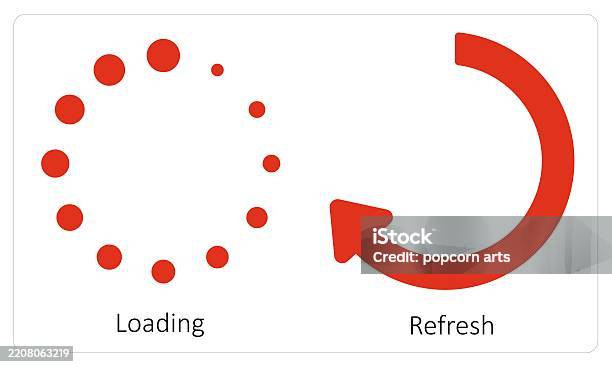 Loading And Refresh Stock Illustration - Download Image Now ...