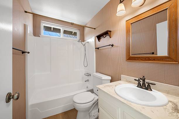 Double sinks with chrome faucets