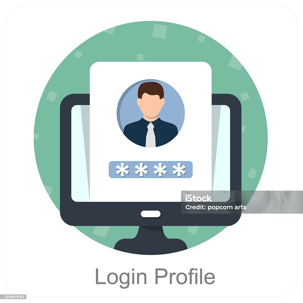 Log In Profile Jpg File Login Profile Stock Illustration - Download Image Now - Finance ...