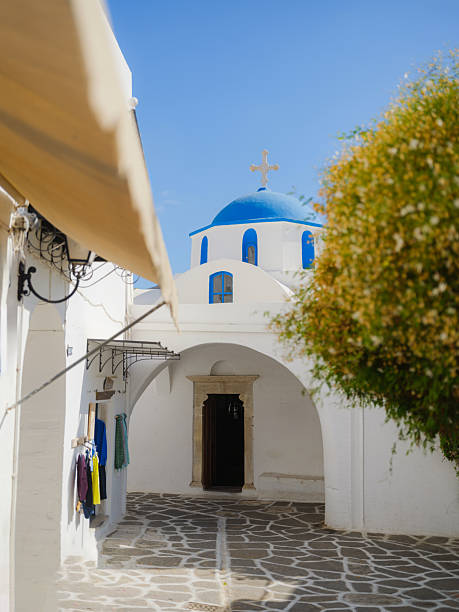 istock Quaint empty streets on Mykonos island in Greece 2208078584