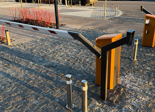 istock Barrier on the car parking 2208079808