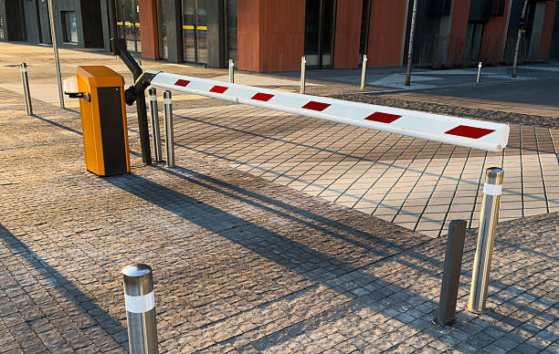 istock Barrier on the car parking 2208079873