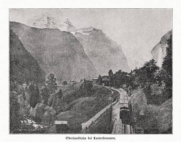 istock Bernese Oberland Railway near Lauterbrunnen, Switzerland, halftone print, published 1895 2208080505
