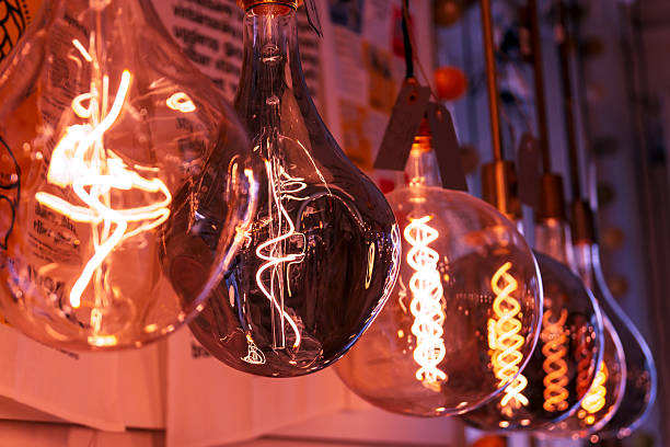 Large luminous decorative red lamps sold at the store
