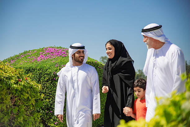 istock Three Generation Arab Family Enjoying at Park 2208088434