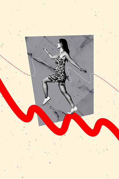 istock 3D collage design composite trend artwork sketch of line way achievement graphics road point venture retro style dress young woman walk 2208089129