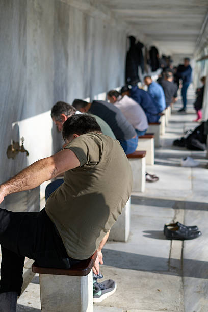 Taking Ablution,Fountains In Blue Mosque,Istanbul,Turkey