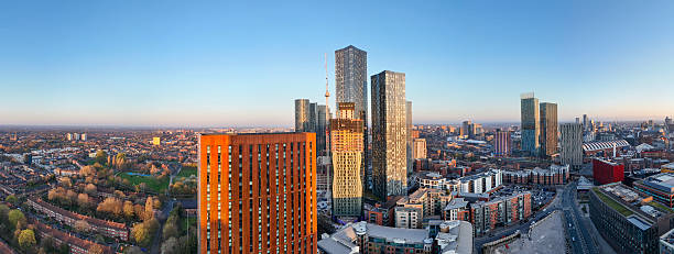 istock Aerial view of Deansgate at Sunrise. 2208090698