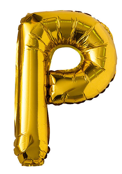 istock Gold Foil Letter P Balloon isolated 2208094163