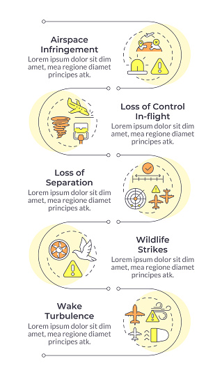 Flight Risk Symbol Aviation Risks Infographic Vertical Sequence Stock Illustration ...