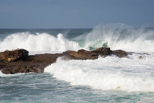 istock Strong waves splashing into a rock, Cantabrian sea. Asturias 2208099067