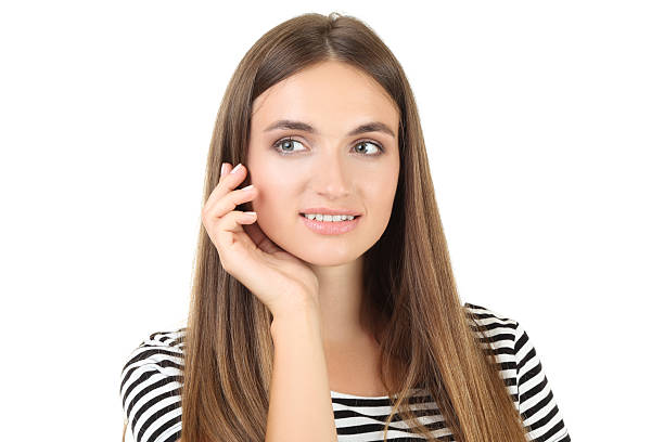 istock Young woman isolated on white background 2208110468