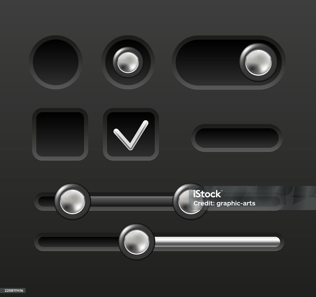 User Interface Design Elements Toggle Button Radio Button And Checkbox ...